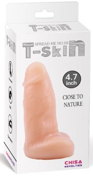 Реалистичный фаллоимитатор T-Skin Spread Me 08, телесный