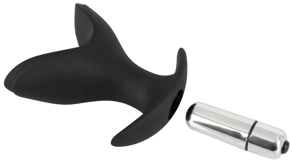 Анальная пробка с вибрацией Black Velvets Vibrating Anchor Plug, черная