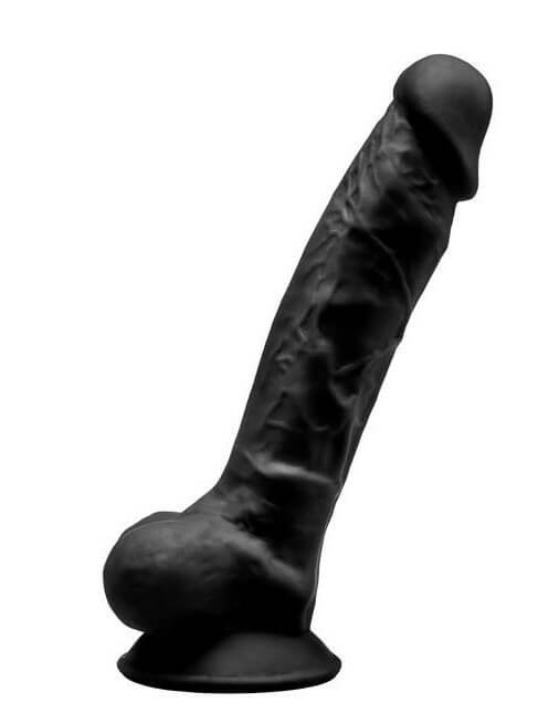 Реалистичный фаллоимитатор Silexd Premium Silicone Dildo Model 1 - размер 7, черный