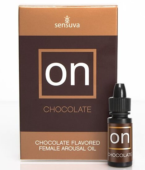 Возбуждающее масло для клитора с вибрацией Sensuva On Chocolate - шоколад, 5 мл