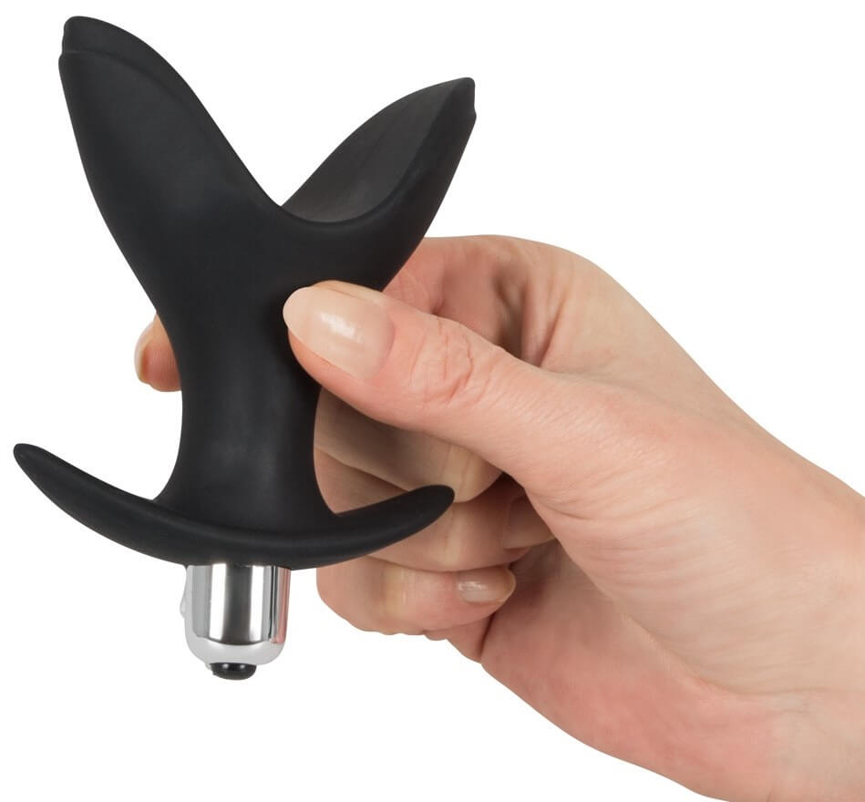 Анальная пробка с вибрацией Black Velvets Vibrating Anchor Plug, черная