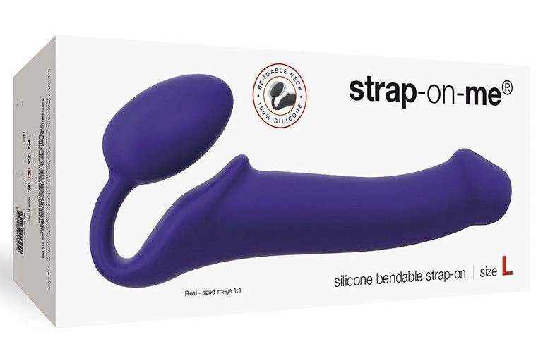 Безремневой страпон Strap-On-Me Dildo Size L, фиолетовый