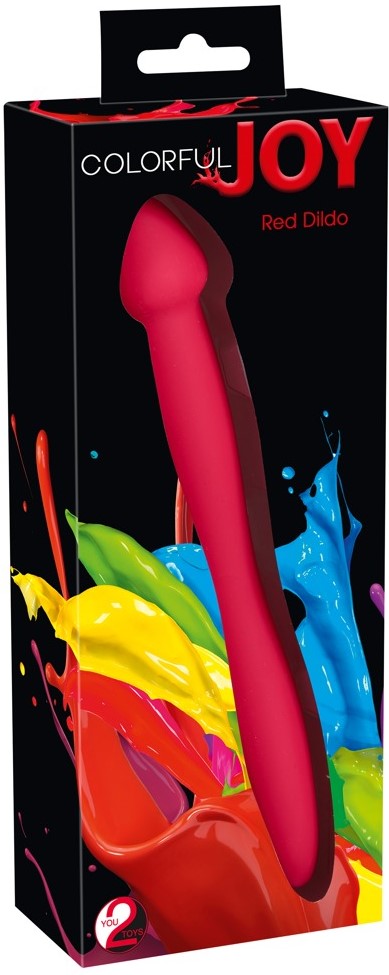 Двойной фаллоимитатор Joy Colorful, красный
