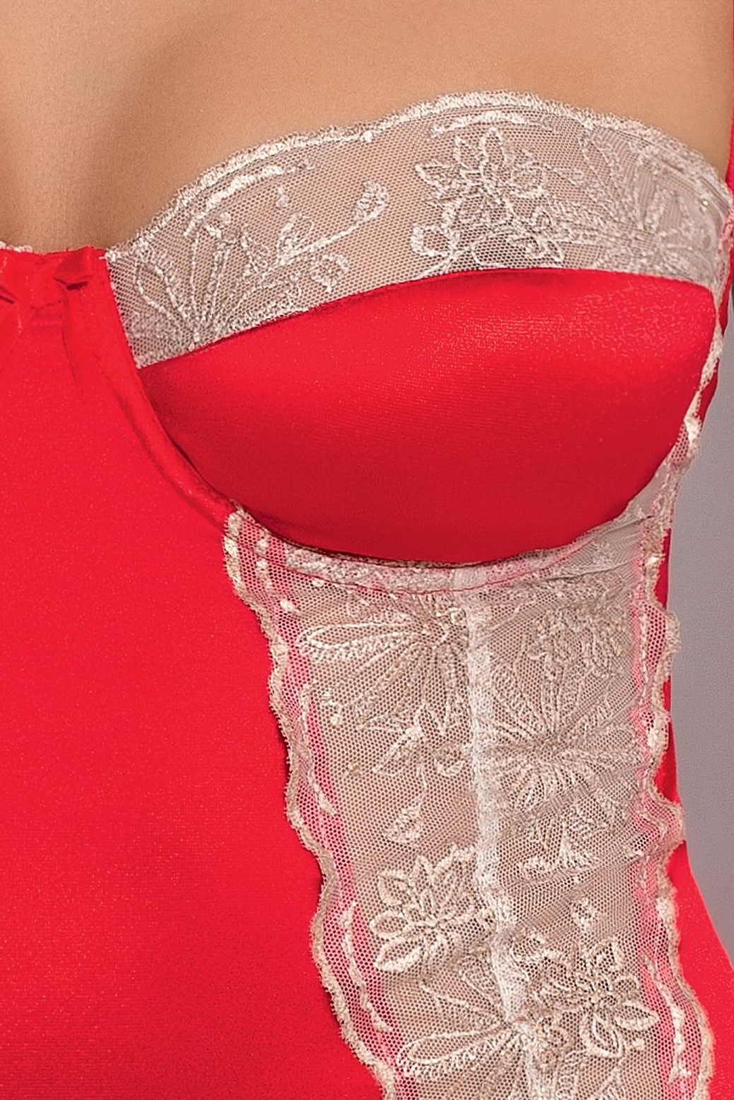 Эротическая сорочка Passion Exclusive Loraine Chemise L/XL, красная