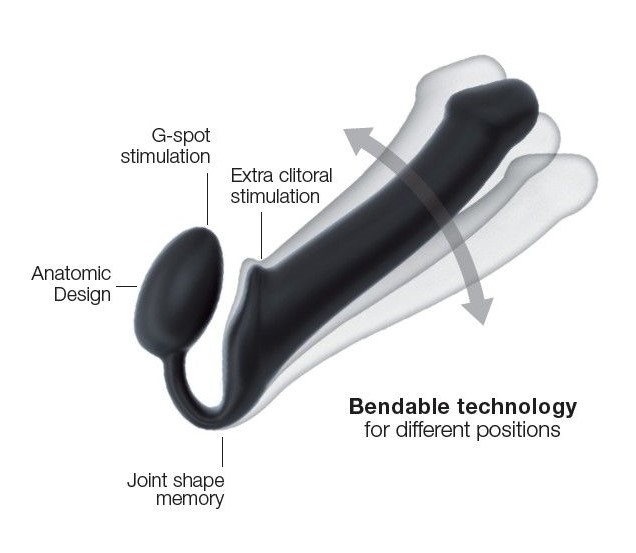 Безремневой страпон Strap-On-Me Dildo Size S, телесный