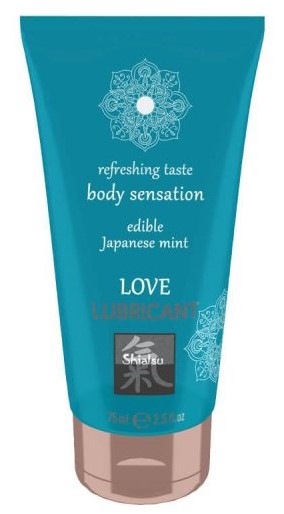Оральный лубрикант Shiatsu Love Lubricant Edible Japanese Mint  - японская мята, 75 мл