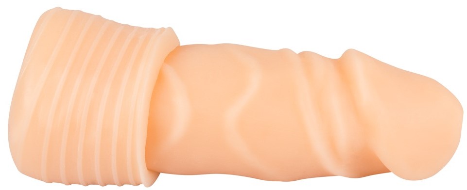 Удлиняющая насадка на пенис с вибрацией Penis Sleeve With Bullet, телесная