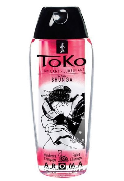Лубрикант Toko Aroma Sparkling Strawberry Wine - клубника и шампанское, 165 мл