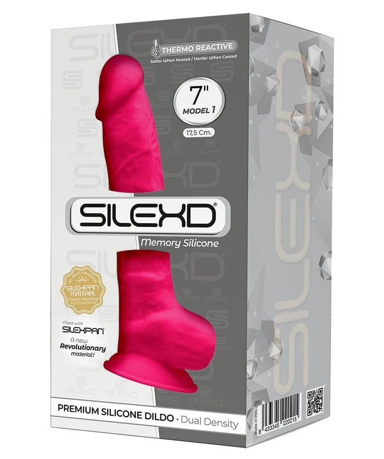 Реалистичный фаллоимитатор Silexd Premium Silicone Dildo Model 1 - размер 7, розовый