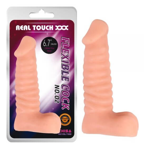 Фаллоимитатор Real Touch XXX Flexible Cock 02 - 16,4 см, телесный