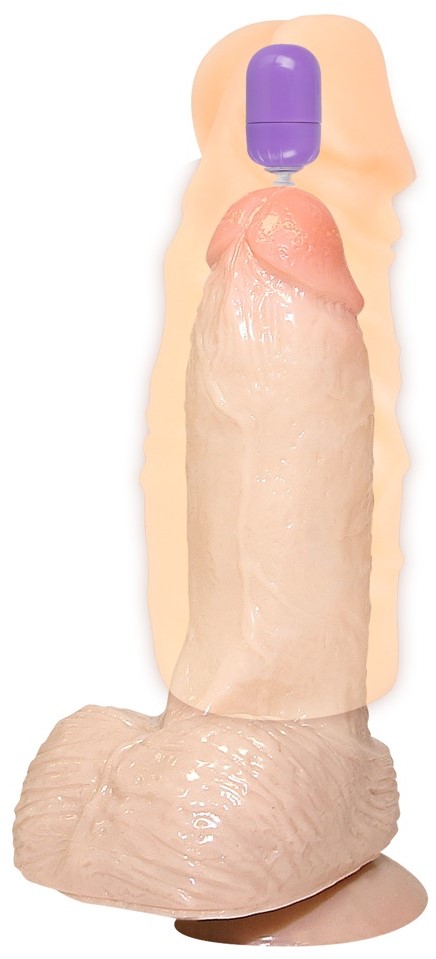 Удлиняющая насадка на пенис с вибрацией Penis Sleeve With Bullet, телесная