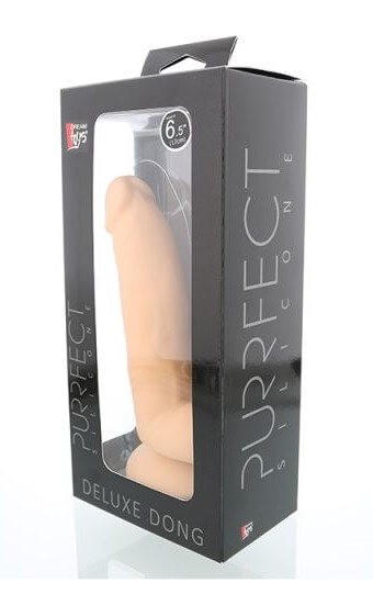 Реалистичный фаллоимитатор Purrfect Silicone Deluxe Dong - 17 см, телесный