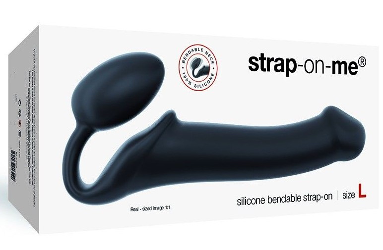 Безремневой страпон Strap-On-Me Dildo Size XL, черный