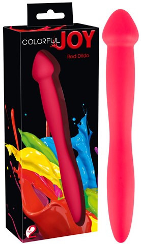 Двойной фаллоимитатор Joy Colorful, красный