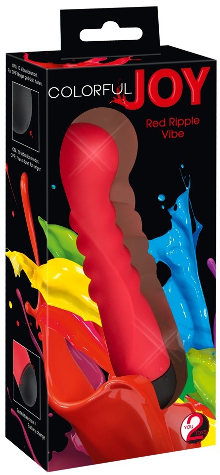 Вибратор Colorful Joy Red Ripple Vibe, красный