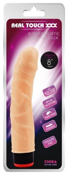 Реалистичный вибратор Real Touch XXX - 20 см, телесный