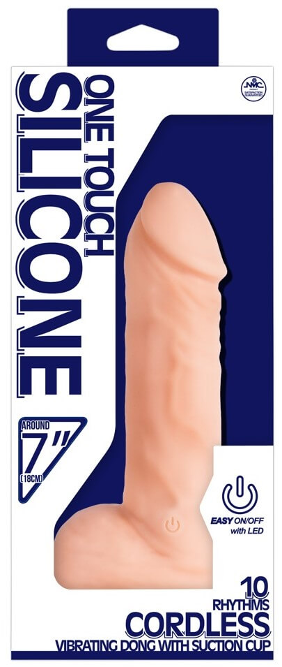 Реалистичный вибратор на присоске One Touch Silicone 7, телесный