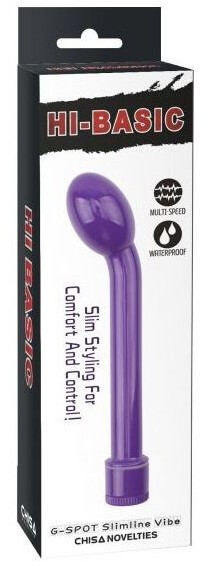 Вибратор для точки G Hi-Basic G-Spot Slimline Vibe, фиолетовый