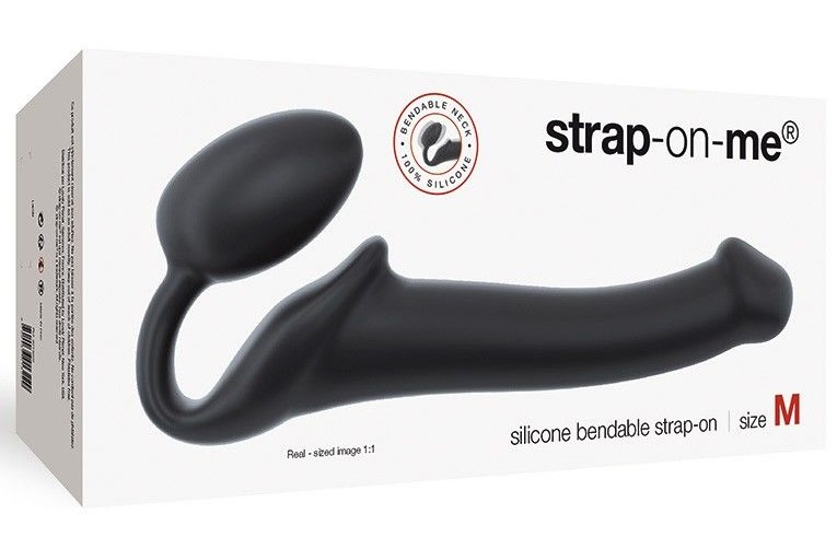 Безремневой страпон Strap-On-Me Dildo Size M, черный