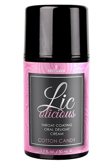 Съедобный крем для минета Sensuva Lic-o-licious Cotton Candy - сахарная вата, 50 мл