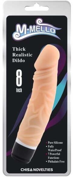 Реалистичный вибратор M-Mello Thick Realistic Dildo - 20 см, телесный