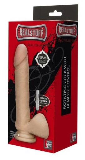 Вибратор с ротацией RealStuff Vibrator Rotating - 17,8 см, телесный