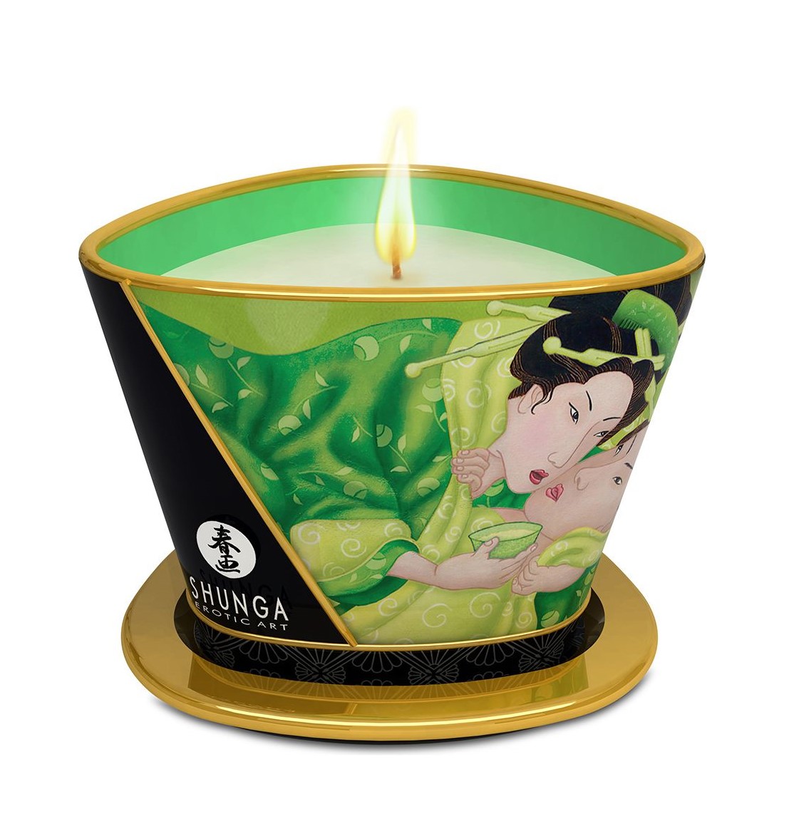 Массажная свеча Shunga Massage Candle Exotic Green Tea - зеленый чай, 170 мл