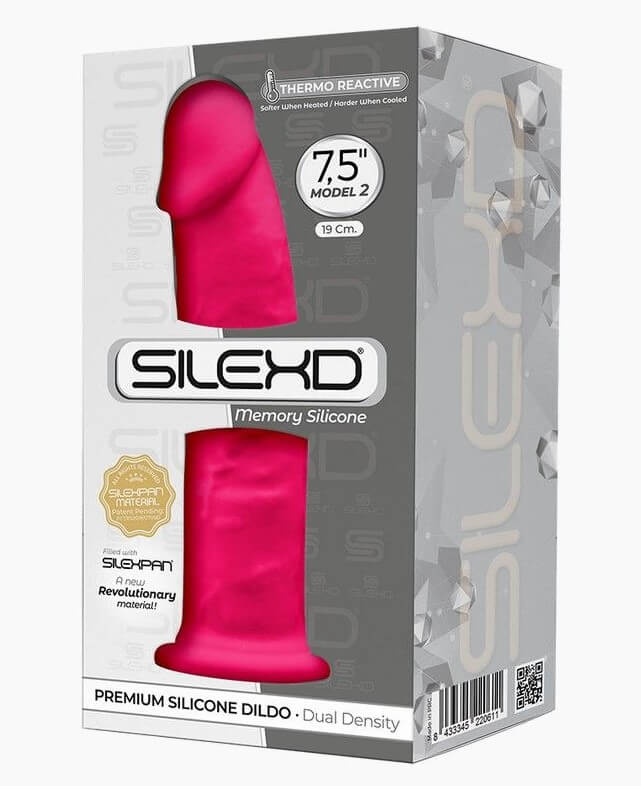 Фаллоимитатор Silexd Premium Silicone Dildo Model 2 - размер 7.5, розовый