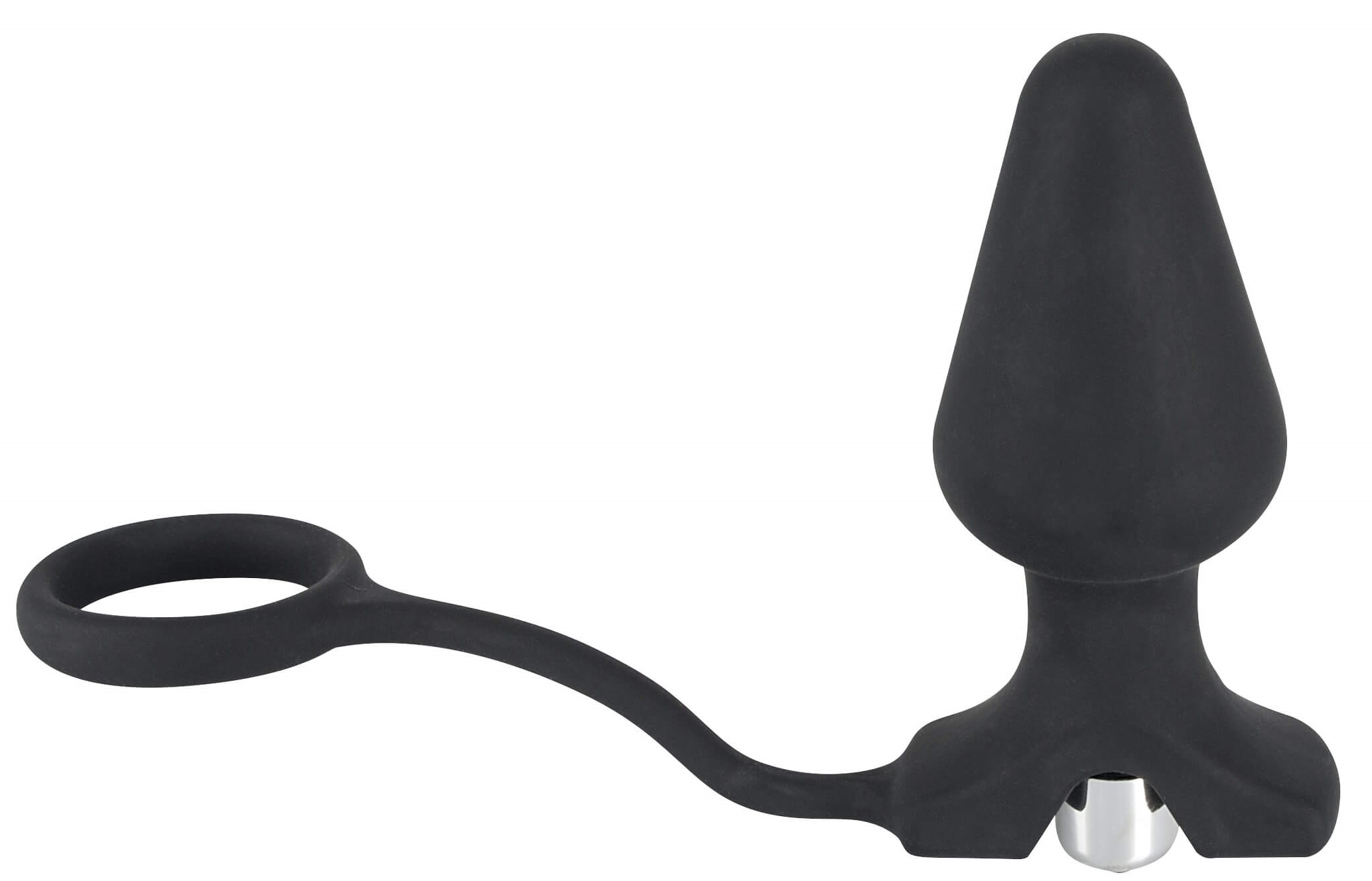 Эрекционное кольцо с анальной вибро пробкой Rebel Vibrating Plug&Cock Ring
