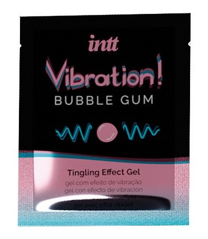 Пробник жидкого вибратора intt Vibration Bubble Gum - жевательная резинка, 5 мл