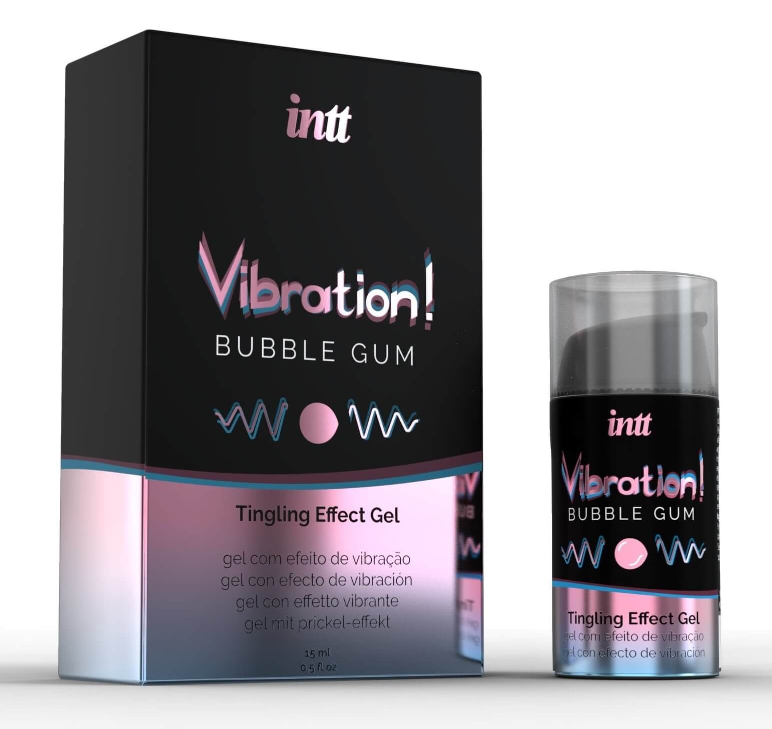 Жидкий вибратор Intt Vibration Bubble Gum - жевательная резинка, 15 мл