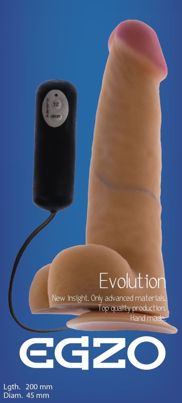Реалистичный вибратор на присоске Mad Egzo Evolution - 20 см, телесный