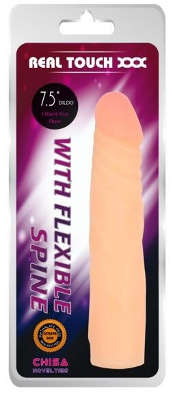 Фаллоимитатор Real Touch XXX With Flexible Spine - 17 см, телесный