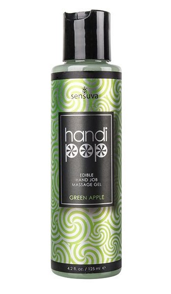 Вкусовой гель для мануальных и оральных ласк Sensuva Handipop Green Apple - зеленое яблоко, 125 мл