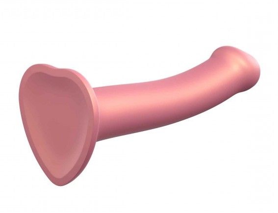 Насадка для страпона Strap-On-Me Mono Density Silicone Dildo - M, розовая