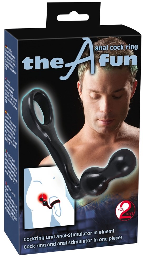 Эрекционное кольцо со стимуляцией простаты The A Fun Anal Cock Ring, черное