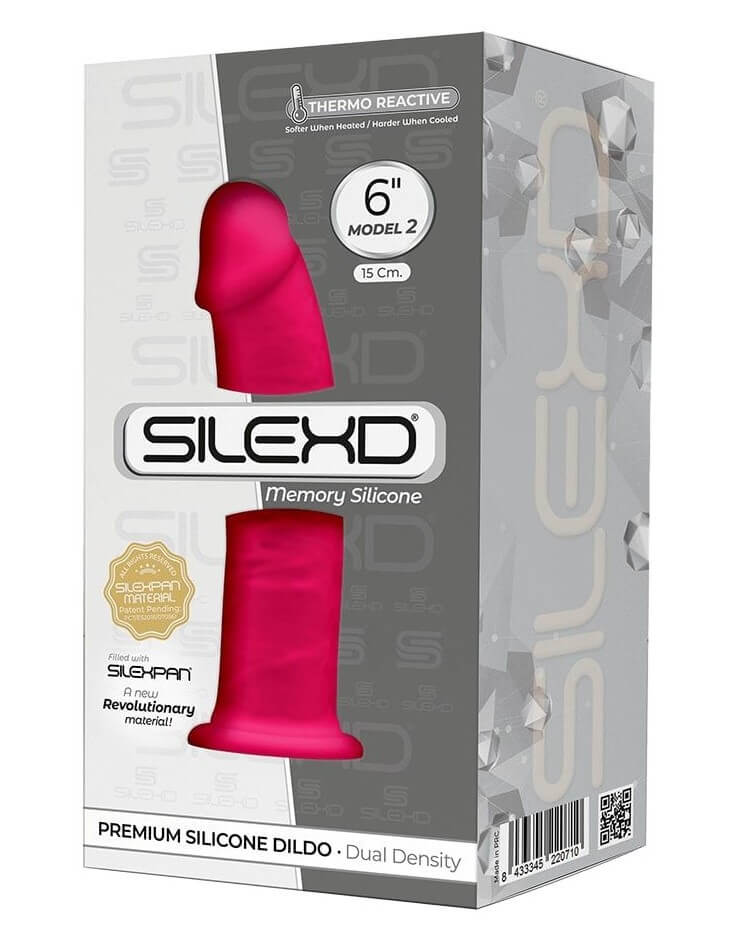 Силиконовый фаллоимитатор Silexd Premium Silicone Dildo Model 2 - размер 6, розовый