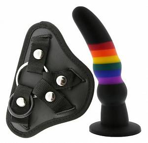 Женский страпон Colourful Love Strap On Solid Dildo