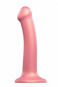 Насадка для страпона Strap-On-Me Mono Density Silicone Dildo - M, розовая