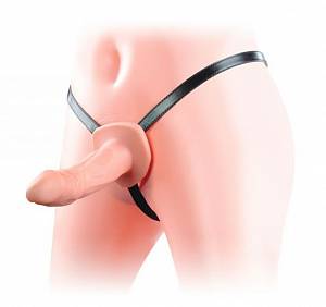 Полый страпон Unisex Hollow Strap On 6.5, телесный