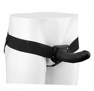 Полый страпон с вибрацией Blaze Luxury Fetish Vibrating Hollow Strap-On, черный